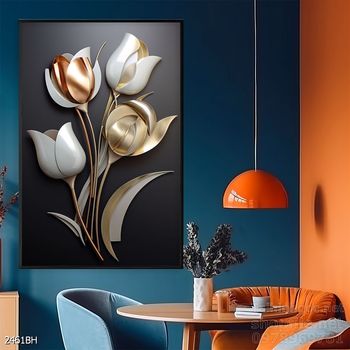 Tranh bình hoa 3D tuyệt đẹp