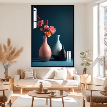 Mẫu tranh bình hoa sang trọng đẹp độc đáo