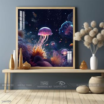 Tranh treo tường cá heo đại dương