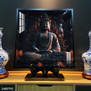 File tranh Phật giáo decor trang trí tường nhà phòng thờ