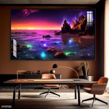 Tranh cá heo decor trang trí tường nhà