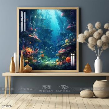 Tranh cá heo đẹp độc đáo