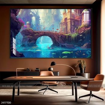 Tranh treo tường cá heo dễ thương