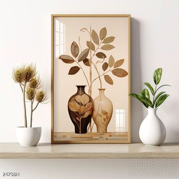 Tranh bình hoa trang trí phòng khách, phòng ăn đẹp