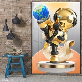 Tranh nghệ thuật phi hành gia trang trí tường nhà