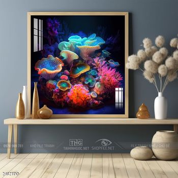 Tranh cá heo dưới lòng đại dương tuyệt đẹp