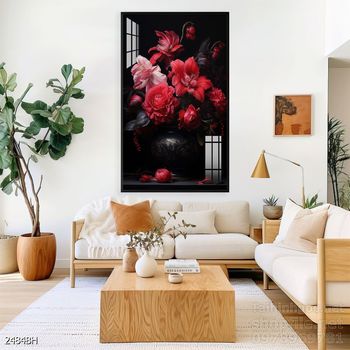 Mẫu tranh bình hoa sang trọng đẹp độc đáo