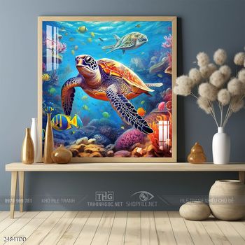 Tranh cá heo đẹp