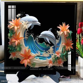 Tranh cá heo đại dương