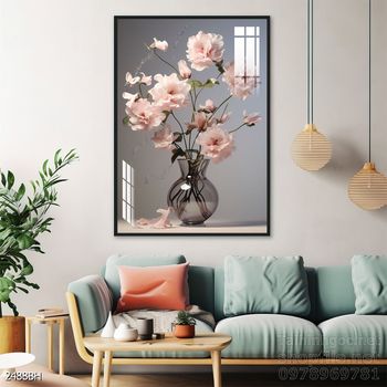 Mẫu tranh bình hoa trang trí tường đẹp tinh tế