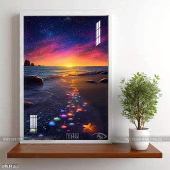 Tranh cá heo nghệ thuật độc đáo