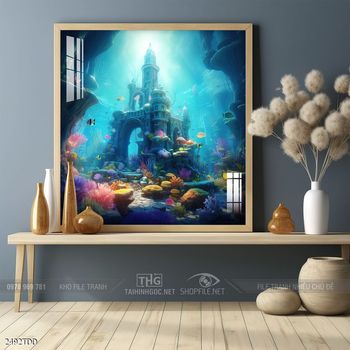 Tranh cá heo dưới lòng đại dương tuyệt đẹp