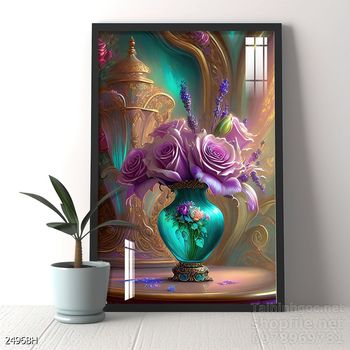Tranh bình hoa trang trí phòng khách, phòng ăn đẹp