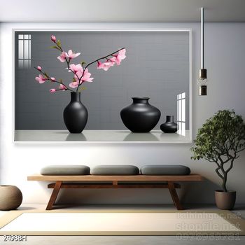 File tranh bình hoa đẹp decor tường nhà trang trí