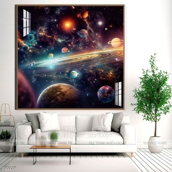 Tranh nghệ thuật phi hành gia treo tường