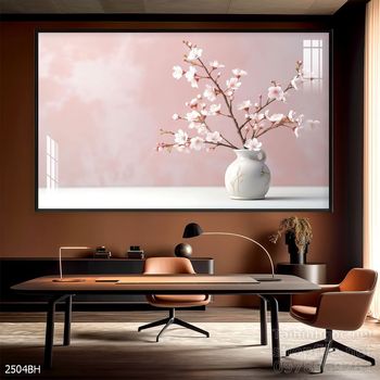 Mẫu tranh bình hoa nghệ thuật decor tường