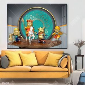 File tranh psd nghệ thuật bốn thầy trò đường tăng