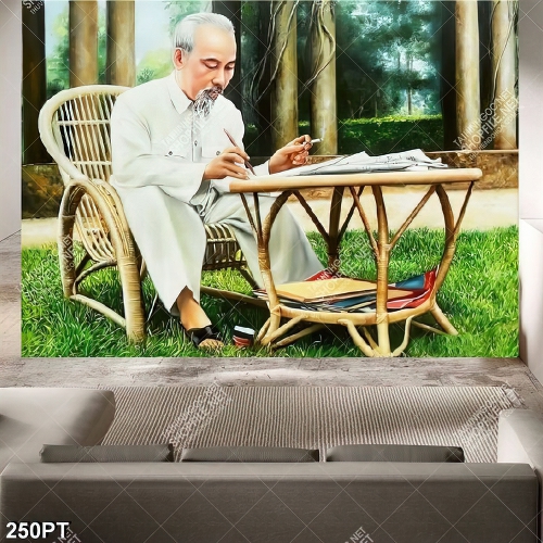 Tranh màu in uv Bác Hồ đẹp nhất