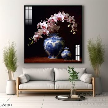 Mẫu tranh bình hoa sang trọng đẹp độc đáo