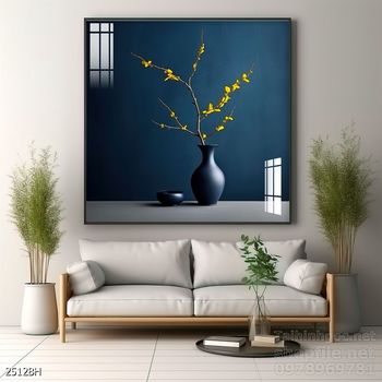 Tranh bình hoa độc đáo trang trí phòng khách