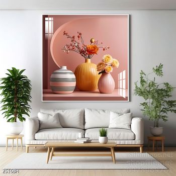 File tranh bình hoa đẹp decor tường nhà trang trí