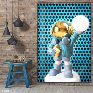 Tranh nghệ thuật phi hành gia trang trí tường nhà