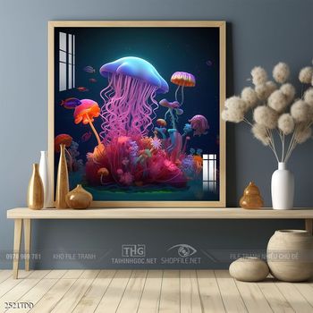 Tranh cá heo nghệ thuật độc đáo