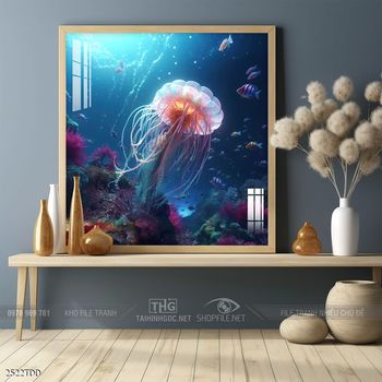 Tranh cá heo dưới lòng đại dương tuyệt đẹp