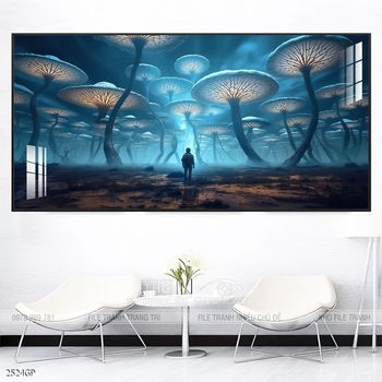 Tranh phi hành gia decor tường nhà