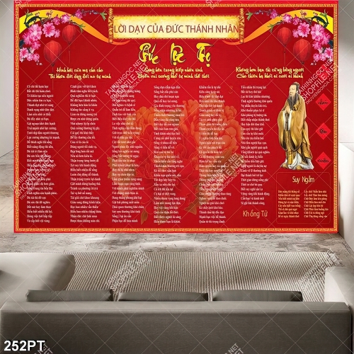 Tranh lời dạy của Đức Thánh Nhân in kính