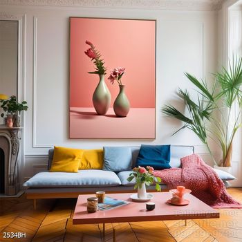 Tranh bình hoa nghệ thuật sang trọng