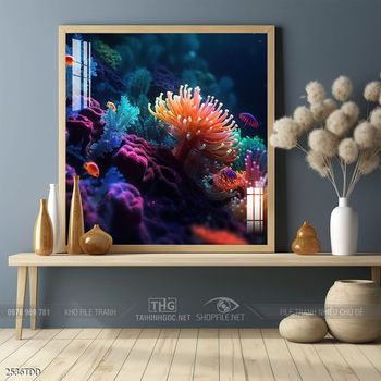 Tranh treo tường cá heo đại dương