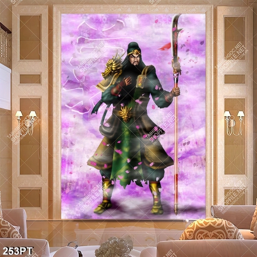 Tranh thờ tướng Quang Công file psd đẹp