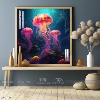 Tranh cá heo dưới lòng đại dương tuyệt đẹp