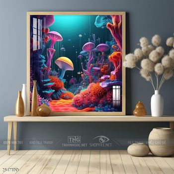 Tranh treo tường cá heo dễ thương