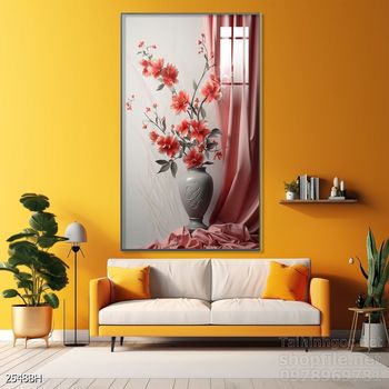 Mẫu tranh bình hoa mới nhất trang trí phòng khách, phòng ăn