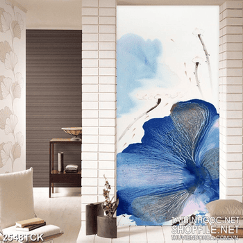 Tranh sơn dầu trang trí những chú cá chép bơi trong hồ