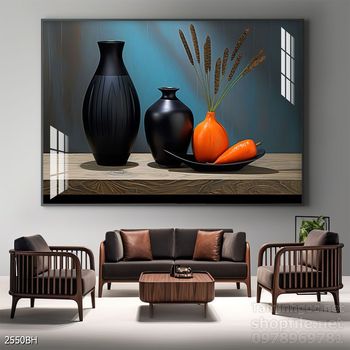 Mẫu tranh bình hoa sang trọng đẹp độc đáo