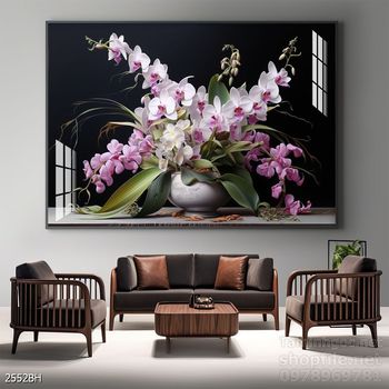 Mẫu tranh bình hoa đẹp hiện đại trang trí tường nhà