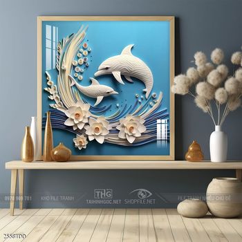 Tranh treo tường những chú cá heo đáng yêu