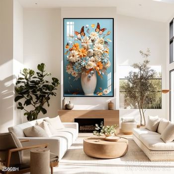 Tranh bình hoa hiện đại treo tường sang trọng ý nghĩa