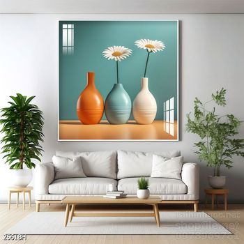 Mẫu tranh bình hoa nghệ thuật decor trang trí tường