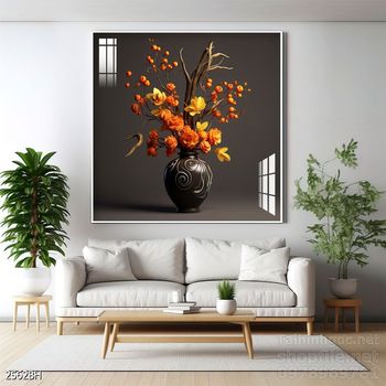 Mẫu tranh bình hoa sang trọng đẹp độc đáo