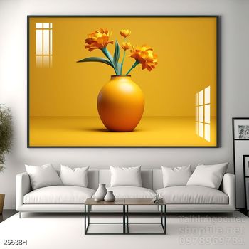 Tranh bình hoa đẹp tinh tế mẫu mới nhất