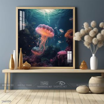 Tranh treo tường những chú cá heo đáng yêu