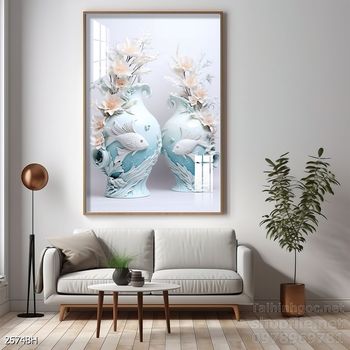 Tranh bình hoa trang trí phòng khách, phòng ăn đẹp