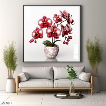 Mẫu tranh bình hoa sang trọng đẹp độc đáo