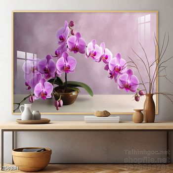 Tranh bình hoa nghệ thuật sang trọng