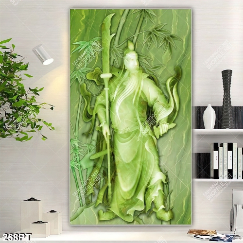 Tranh giả ngọc Quang Công trang trí phòng thờ đẹp nhất