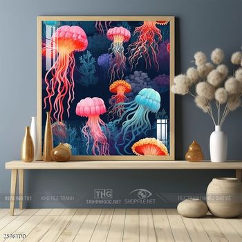 Tranh treo tường cá heo đại dương